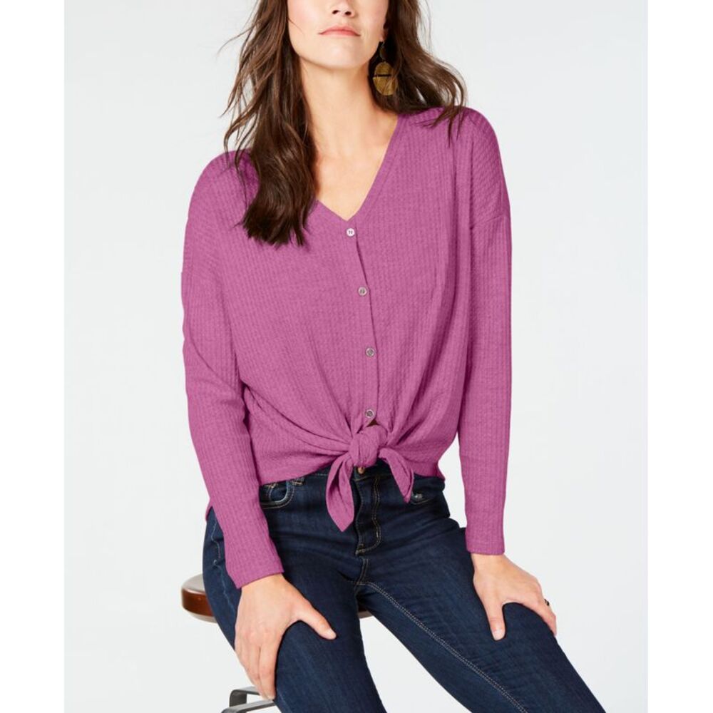 Style & Co Thermal Button Front Shirt
